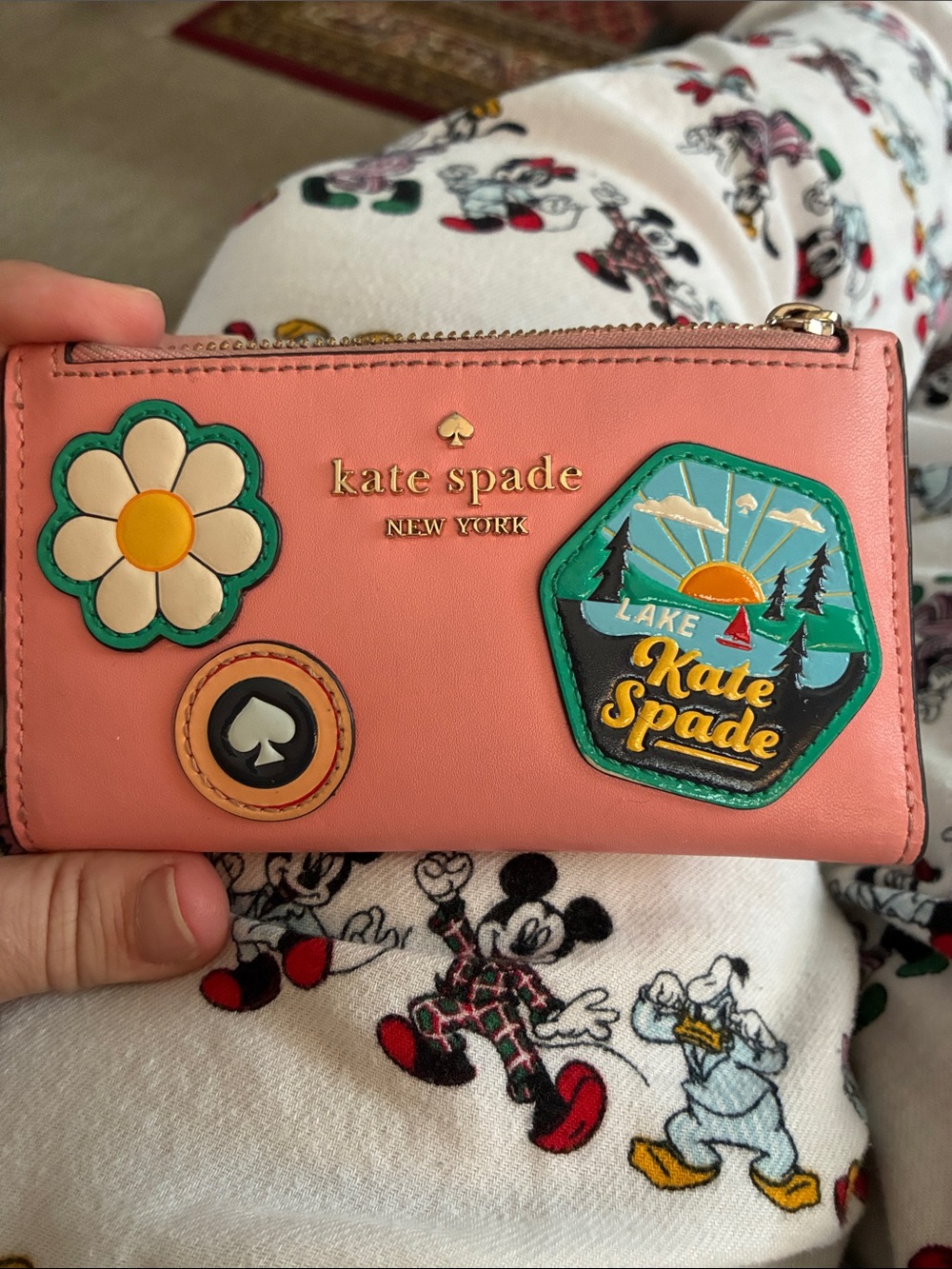 Kate Spade—Coral Patch bi-fold Card Holder wallet